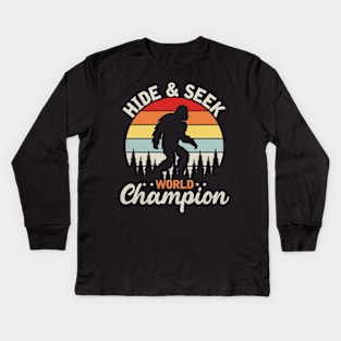 Bigfoot Hide And Seek World Champion Kids Long Sleeve T-Shirt